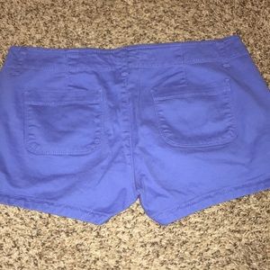 Blue denim shorts